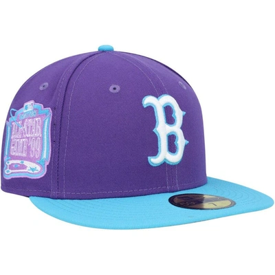 Shop New Era Purple Boston Red Sox Vice 59fifty Fitted Hat