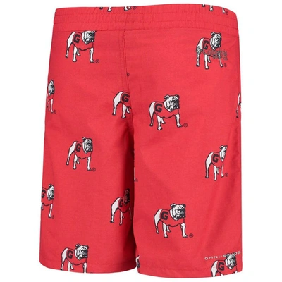 Shop Columbia Youth  Red Georgia Bulldogs Backcast Printed Omni-shade Shorts