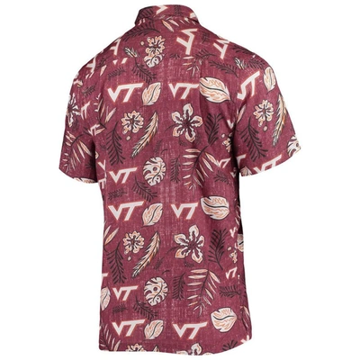 Shop Wes & Willy Maroon Virginia Tech Hokies Vintage Floral Button-up Shirt