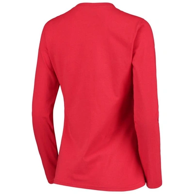Shop G-iii 4her By Carl Banks Red Washington Nationals Post Season Long Sleeve T-shirt