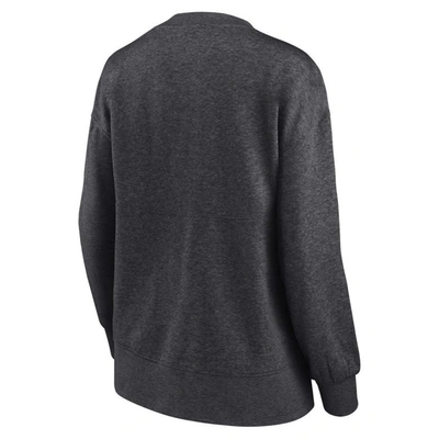 Fanatics Branded Heathered Charcoal Oregon Ducks Jump Distribution Pullover Sweatshirt In Heather Charcoal
