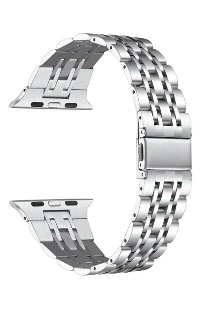 Shop The Posh Tech Apple Watch® Se & Series 7/6/5/4/3/2/1 Bracelet Watchband In Silver