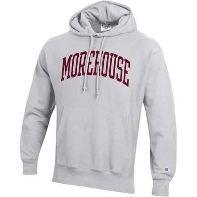 Shop Champion Gray Morehouse Maroon Tigers Tall Arch Pullover Hoodie