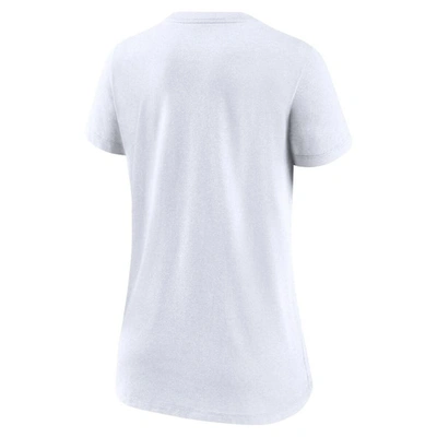 Shop Nike White Washington Commanders Slant Logo Tri-blend V-neck T-shirt