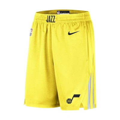 Shop Nike Gold 2019/20 Utah Jazz Icon Edition Swingman Shorts