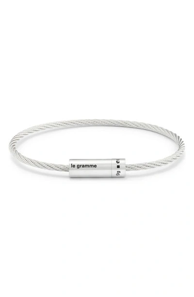 Shop Le Gramme 9g Polished Sterling Silver Cable Bracelet