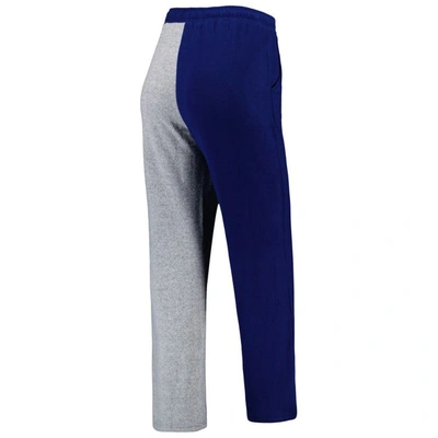 Shop Zoozatz Navy/gray North Carolina Tar Heels Colorblock Cozy Tri-blend Lounge Pants