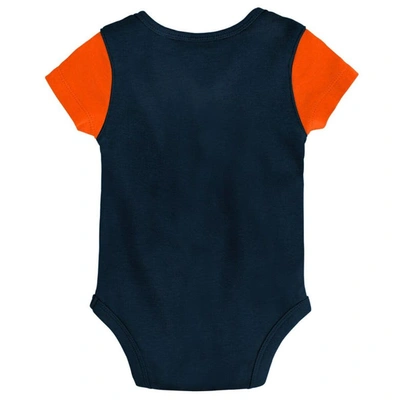 Shop Outerstuff Newborn & Infant Navy/orange Chicago Bears Little Champ Three-piece Bodysuit Bib & Booties Set