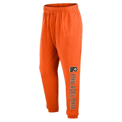 Shop Fanatics Branded Orange Philadelphia Flyers Chop Block Fleece Sweatpants