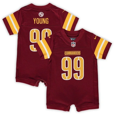 Shop Nike Newborn & Infant  Chase Young Burgundy Washington Commanders Game Romper Jersey