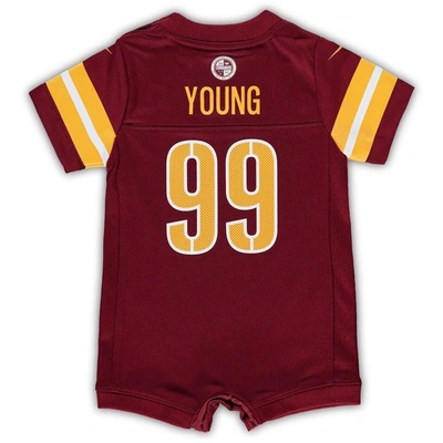 Shop Nike Newborn & Infant  Chase Young Burgundy Washington Commanders Game Romper Jersey