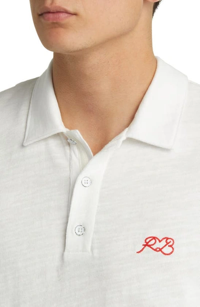 Shop Rag & Bone Love Rb Logo Polo In White