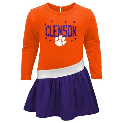 Shop Outerstuff Toddler Orange Clemson Tigers Heart To Heart French Terry Dress