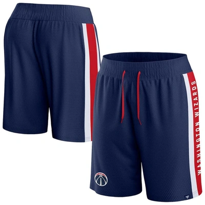 Shop Fanatics Branded Navy Washington Wizards Referee Iconic Mesh Shorts