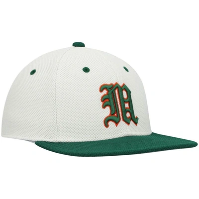 Shop Adidas Originals Adidas Cream Miami Hurricanes On-field Baseball Fitted Hat