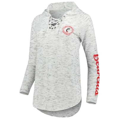 Shop Pressbox Gray Cincinnati Bearcats Space Dye Lace-up V-neck Raglan Long Sleeve T-shirt