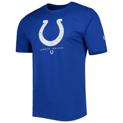 Shop New Era Royal Indianapolis Colts Combine Authentic Ball Logo T-shirt