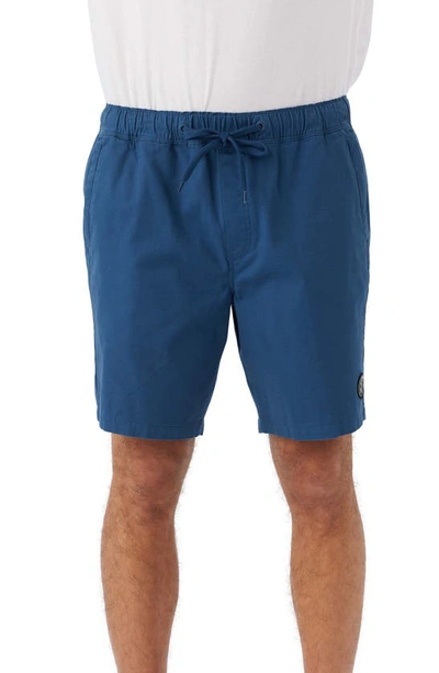 Shop O'neill Porter Stretch Cotton Shorts In Indigo