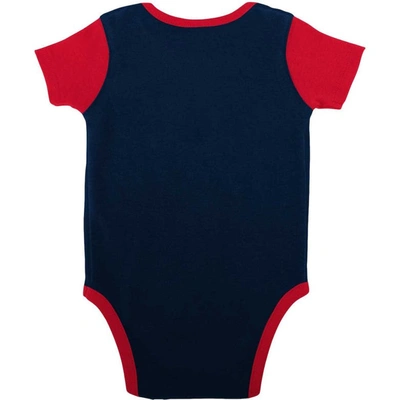 Shop Outerstuff Newborn & Infant Navy/red New England Patriots Home Field Advantage Three-piece Bodysuit, Bib & Boot