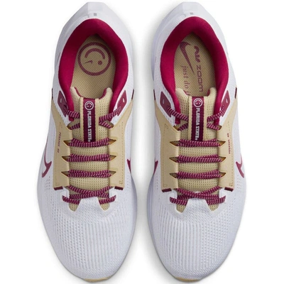 Shop Nike Unisex   White Florida State Seminoles Zoom Pegasus 40 Running Shoe