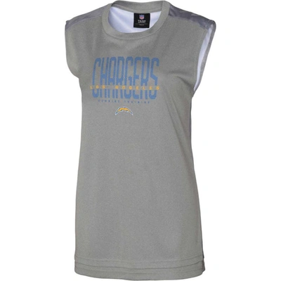 Shop Outerstuff Gray Los Angeles Chargers No Sweat Tank Top