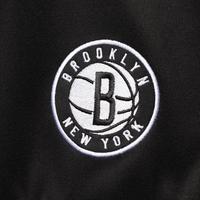 Shop Profile Black/gray Brooklyn Nets Big & Tall Pieced Body Full-zip Track Jacket