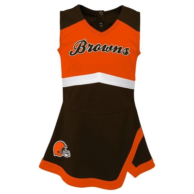 Shop Outerstuff Girls Toddler Brown Cleveland Browns Cheer Captain Dress With Bloomers