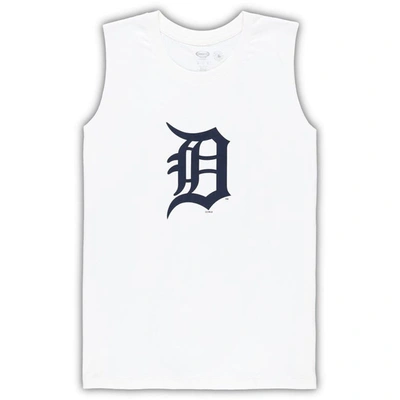 Concepts Sport Women's  White, Navy Detroit Tigers Plus Size Tank Top And Shorts Sleep Set In White