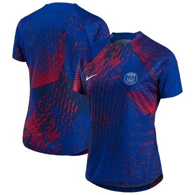 Shop Nike Blue Paris Saint-germain 2022 Pre-match Top
