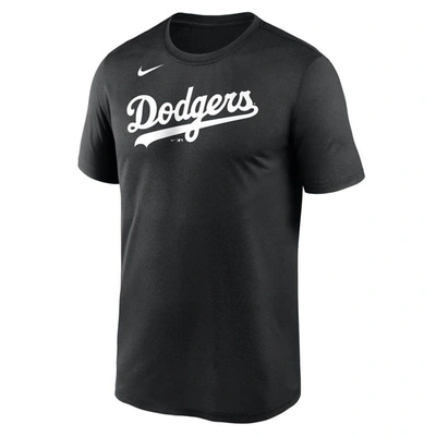Shop Nike Black Los Angeles Dodgers New Legend Wordmark T-shirt