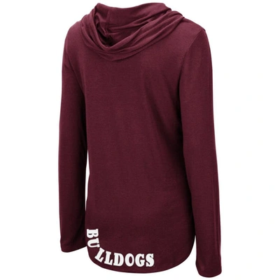 Shop Colosseum Maroon Mississippi State Bulldogs My Lover Lightweight Hooded Long Sleeve T-shirt