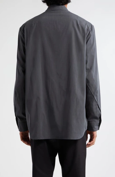 Shop Post Archive Faction 5.1 Center Button-up Shirt In Charcoal