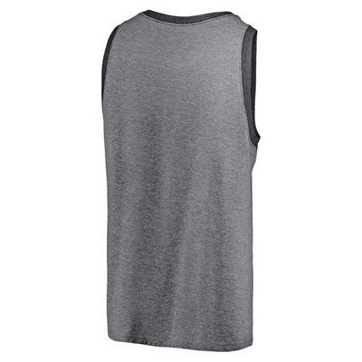 Shop Fanatics Branded Heathered Gray/heathered Charcoal Cleveland Browns Famous Tri-blend Tank Top In Heather Gray