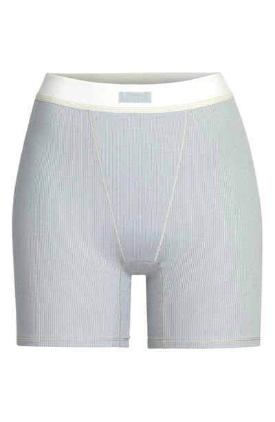 Skims Cotton Rib Boxers In Mineral