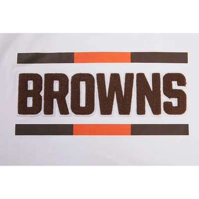 Shop Pro Standard White Cleveland Browns New Helmet Capsule Cropped T-shirt