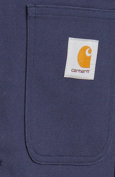 Shop Carhartt Michigan Water Repellent Coat In Blue / Black Rigid