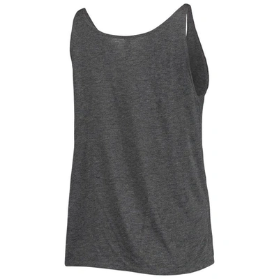 Shop Soft As A Grape Heathered Charcoal Oakland Athletics Slouchy Tank Top In Heather Charcoal