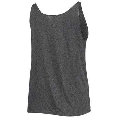 Soft As A Grape Heathered Charcoal Oakland Athletics Slouchy Tank Top In Heather Charcoal