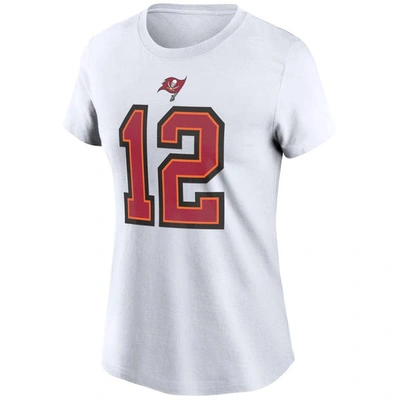 Shop Nike Tom Brady White Tampa Bay Buccaneers Name & Number T-shirt