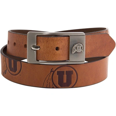 Shop Eagles Wings Utah Utes Brandish Leather Belt In Brown