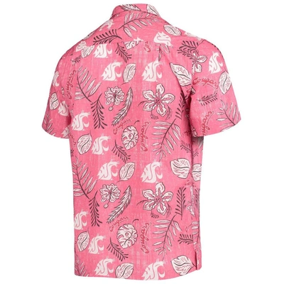 Shop Wes & Willy Crimson Washington State Cougars Vintage Floral Button-up Shirt