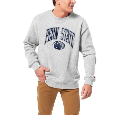 Shop League Collegiate Wear Heather Gray Penn State Nittany Lions Tall Arch Essential Pullover Sweatshirt