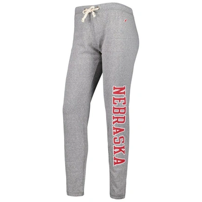 Shop League Collegiate Wear Heather Gray Nebraska Huskers Victory Springs Tri-blend Jogger Pants