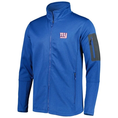 Shop Dunbrooke Heather Royal New York Giants Freestyle Coated Tech Fleece Full-zip Jacket