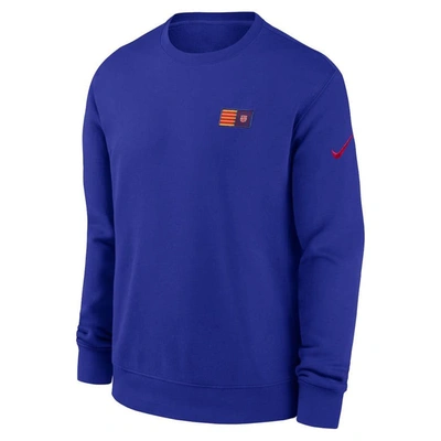 Shop Nike Blue Barcelona Club Fleece Pullover Sweatshirt