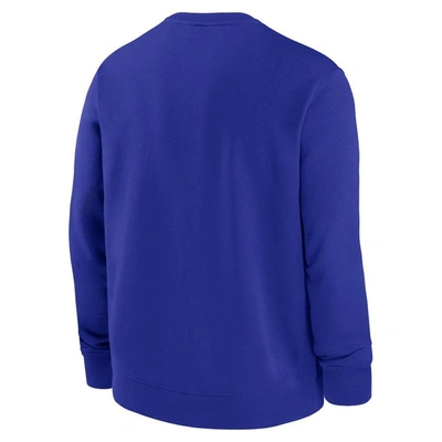 Shop Nike Blue Barcelona Club Fleece Pullover Sweatshirt