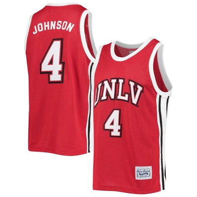 Shop Retro Brand Original  Larry Johnson Red Unlv Rebels Commemorative Classic Basketball Jersey