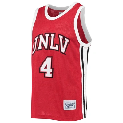 Shop Retro Brand Original  Larry Johnson Red Unlv Rebels Commemorative Classic Basketball Jersey