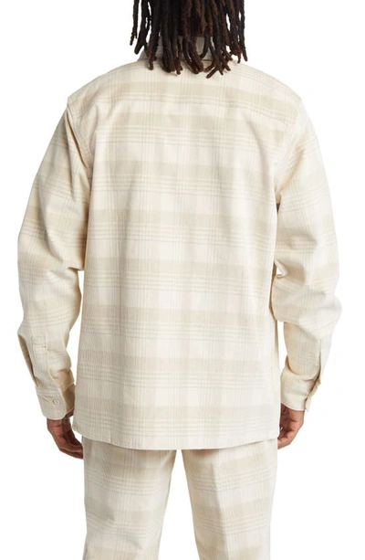 Shop Dickies Alma Plaid Stretch Corduroy Button-up Shirt In Corduroy Check Light Base