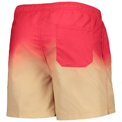 Shop Foco Scarlet San Francisco 49ers Retro Dip-dye Swim Shorts